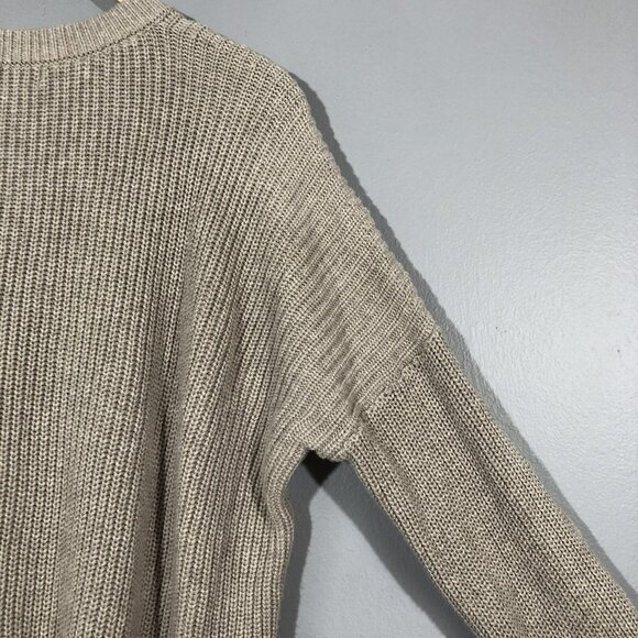 Lush Sweater Women Size S Strappy Laced Hi Low Loose Slouchy Comfy Relax Hipster - Picture 9 of 12